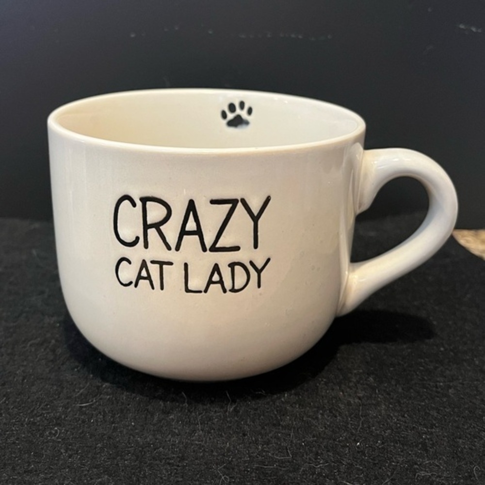 Crazy Cat Lady Oversized Mug - Soup Mug approx 22 oz.